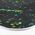 Blacklight Party Splatter Painting Version 2 Bath Mat Gallery Image 3