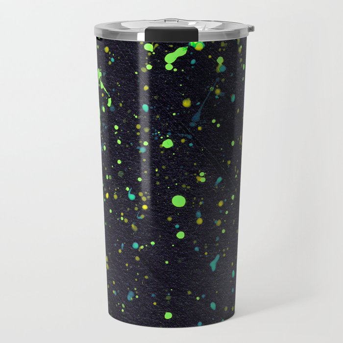 Blacklight Party Splatter Painting Version 2 Travel Mug Gallery Image 1