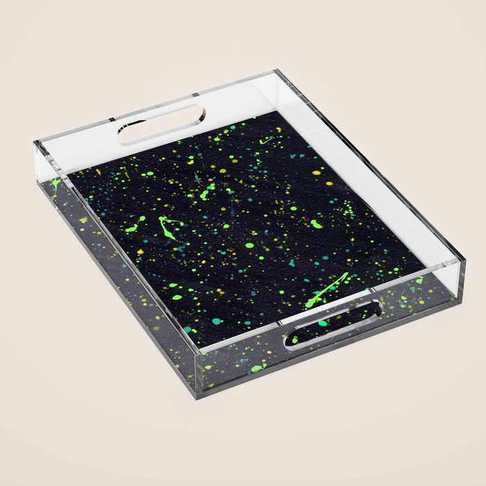 Blacklight Party Splatter Painting Version 2 Acrylic Tray Gallery Image 1