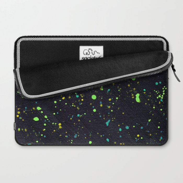Blacklight Party Splatter Painting Version 2 Laptop Sleeve Gallery Image 2