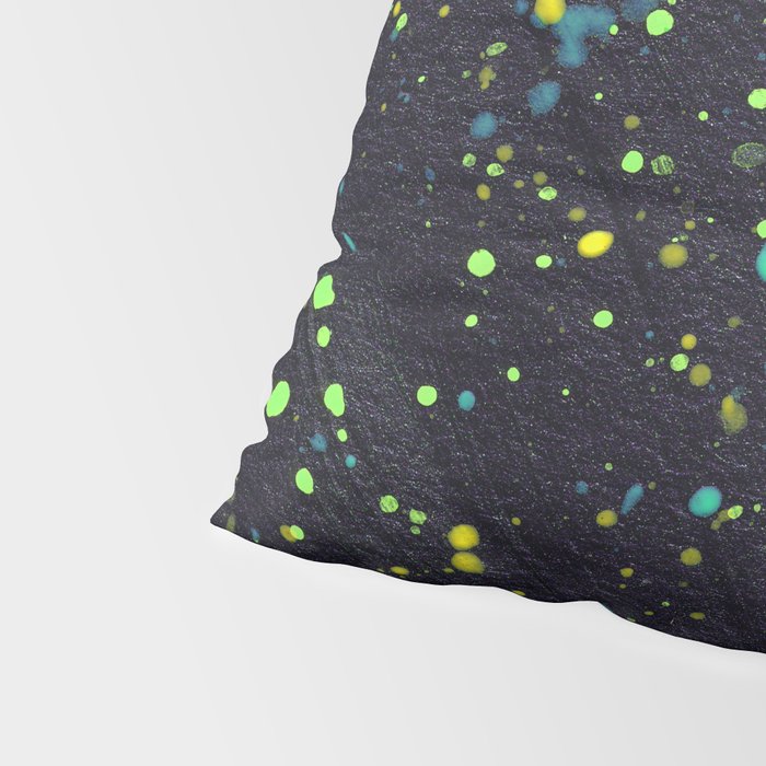 Blacklight Party Splatter Painting Version 2 Pillow Sham Gallery Image 4