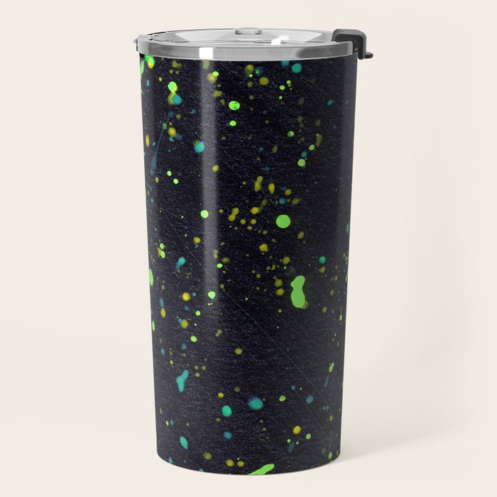 Blacklight Party Splatter Painting Version 2 Travel Mug Gallery Image 2