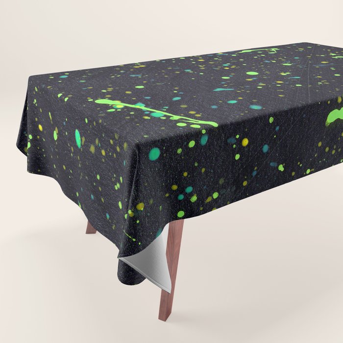 Blacklight Party Splatter Painting Version 2 Tablecloth Gallery Image 1