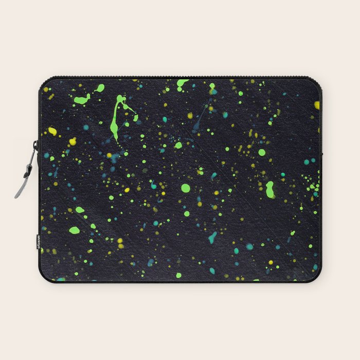 Blacklight Party Splatter Painting Version 2 Laptop Sleeve Gallery Image 1