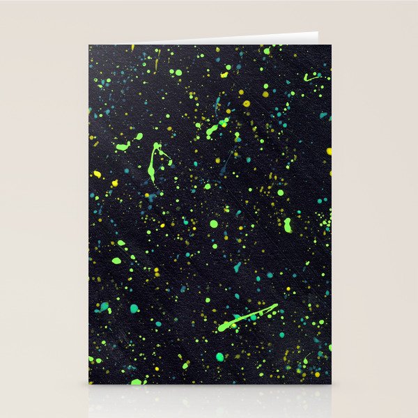 Blacklight Party Splatter Painting Version 2 Stationery Card Gallery Image 2