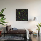 Blacklight Party Splatter Painting Version 2 Wood Wall Art Gallery Image 2