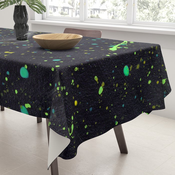 Blacklight Party Splatter Painting Version 2 Tablecloth Gallery Image 3