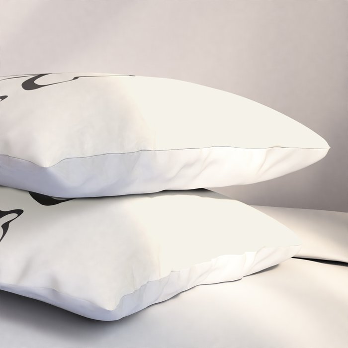 Abstract line frenchie Pillow Sham Gallery Image 3