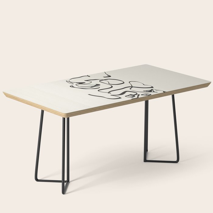 Abstract line frenchie Coffee Table Gallery Image 1