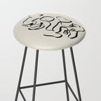 Abstract line frenchie Stool Gallery Image 2