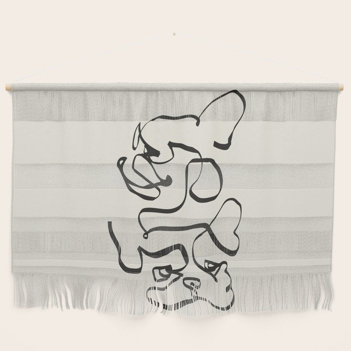 Abstract line frenchie Wall Hanging Gallery Image 1