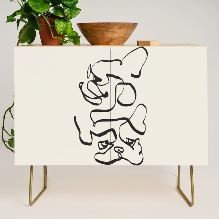 Abstract line frenchie Credenza Gallery Image 1