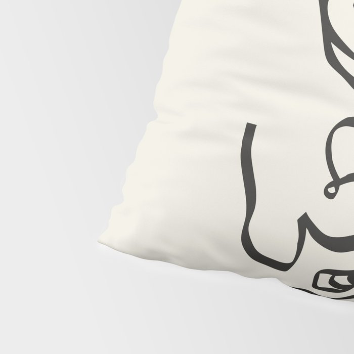 Abstract line frenchie Pillow Sham Gallery Image 4