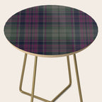 Vintage Purple Tartan Plaid Pattern Side Table Gallery Image 2
