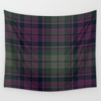 Vintage Purple Tartan Plaid Pattern Wall Tapestry Gallery Image 4