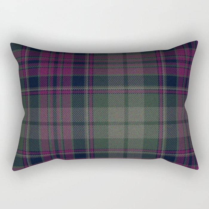Vintage Purple Tartan Plaid Pattern Rectangular Pillow Gallery Image 2