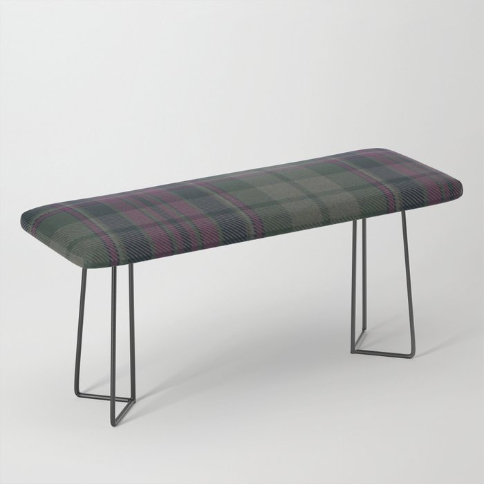 Vintage Purple Tartan Plaid Pattern Bench Gallery Image 1