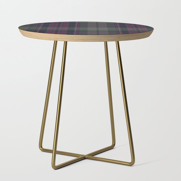 Vintage Purple Tartan Plaid Pattern Side Table Gallery Image 1