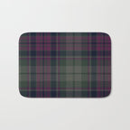 Vintage Purple Tartan Plaid Pattern Bath Mat Gallery Image 1
