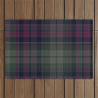 Vintage Purple Tartan Plaid Pattern Outdoor Rug Gallery Image 1