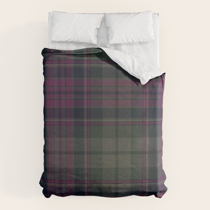 Vintage Purple Tartan Plaid Pattern Duvet Cover Gallery Image 6