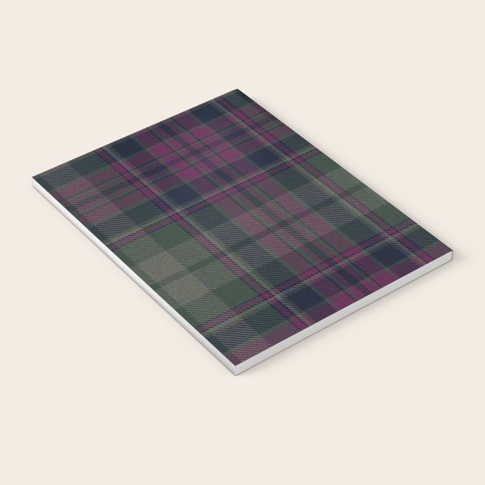 Vintage Purple Tartan Plaid Pattern Notebook Gallery Image 3