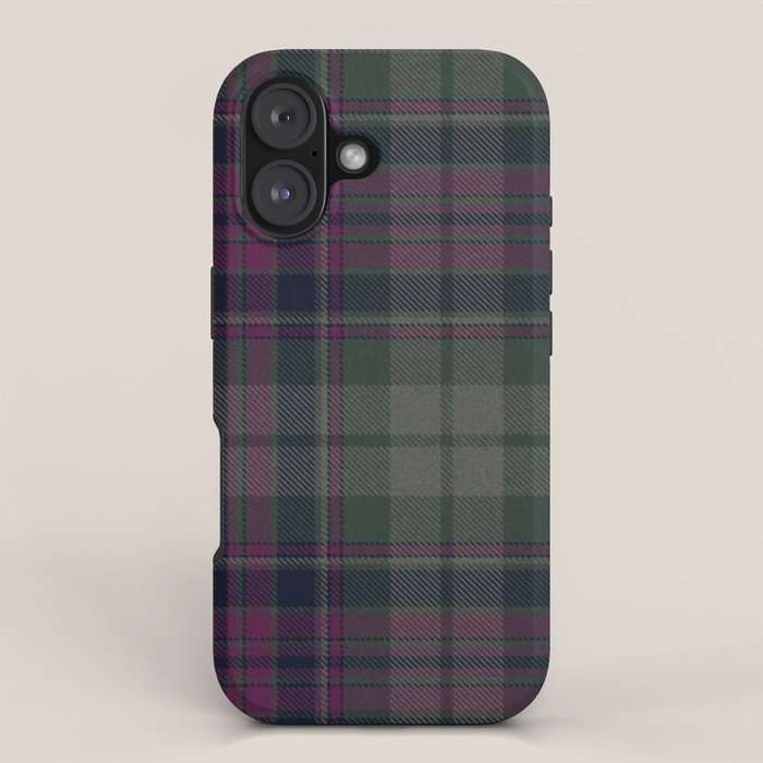 Vintage Purple Tartan Plaid Pattern iPhone Case Gallery Image 1