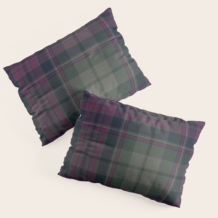 Vintage Purple Tartan Plaid Pattern Pillow Sham Gallery Image 1