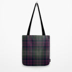 Vintage Purple Tartan Plaid Pattern Tote Bag Gallery Image 2