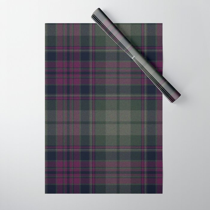 Vintage Purple Tartan Plaid Pattern Wrapping Paper Gallery Image 1