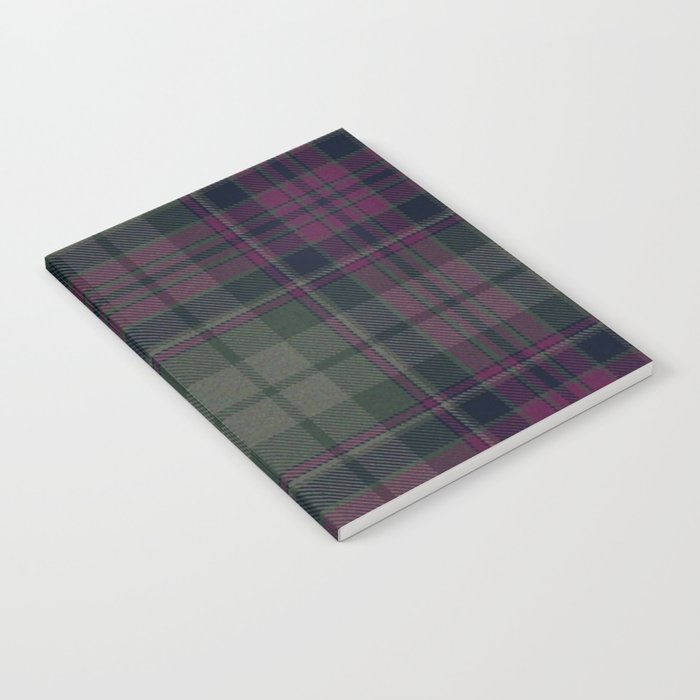 Vintage Purple Tartan Plaid Pattern Notebook Gallery Image 1