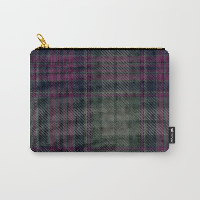 Vintage Purple Tartan Plaid Pattern Carry All Pouch Gallery Image 1