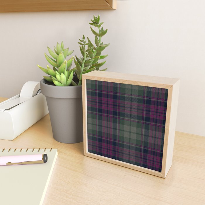 Vintage Purple Tartan Plaid Pattern Mini Art Print Gallery Image 2