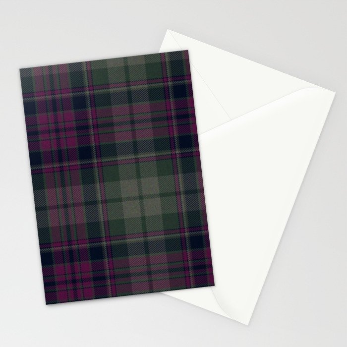 Vintage Purple Tartan Plaid Pattern Stationery Card Gallery Image 2