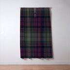 Vintage Purple Tartan Plaid Pattern Window Curtain Gallery Image 3