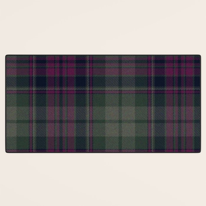 Vintage Purple Tartan Plaid Pattern Desk Mat Gallery Image 3