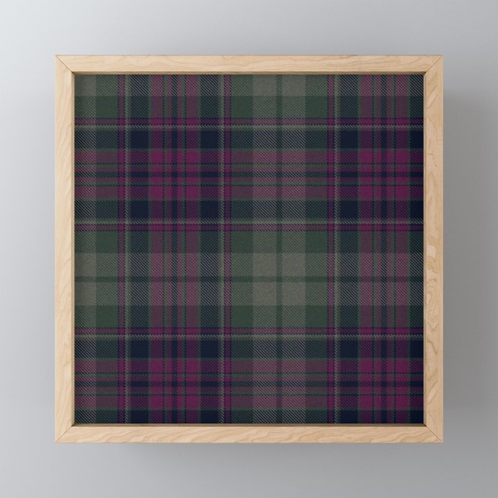 Vintage Purple Tartan Plaid Pattern Mini Art Print Gallery Image 1