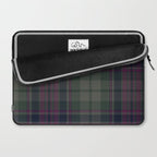 Vintage Purple Tartan Plaid Pattern Laptop Sleeve Gallery Image 2
