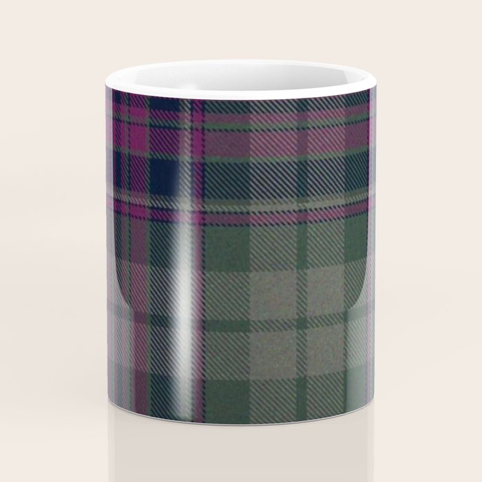 Vintage Purple Tartan Plaid Pattern Coffee Mug Gallery Image 4