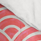 Japanese Seigaiha Wave Pattern - Coral Comforter Gallery Image 4