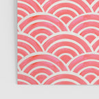 Japanese Seigaiha Wave Pattern - Coral Poster Gallery Image 3