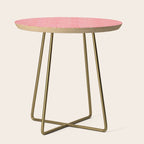 Japanese Seigaiha Wave Pattern - Coral Side Table Gallery Image 1
