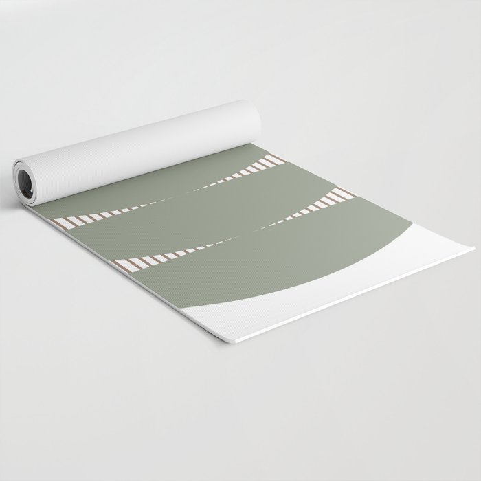 Lines and Shapes in Moss and Lilac Yoga Mat Gallery Image 2