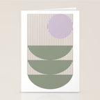 Lines and Shapes in Moss and Lilac Stationery Card Gallery Image 2