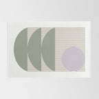 Lines and Shapes in Moss and Lilac Rug Gallery Image 2