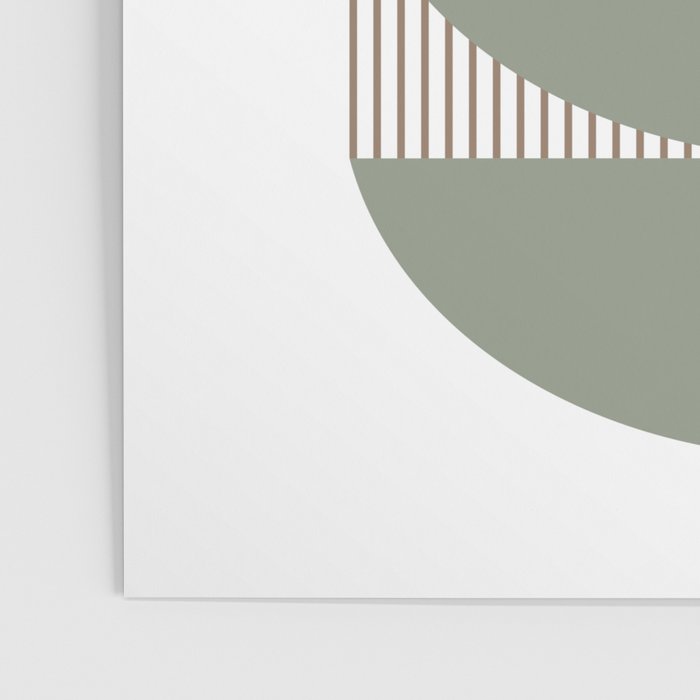 Lines and Shapes in Moss and Lilac Poster Gallery Image 3