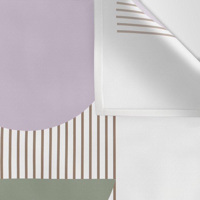 Lines and Shapes in Moss and Lilac Wall Tapestry Gallery Image 3