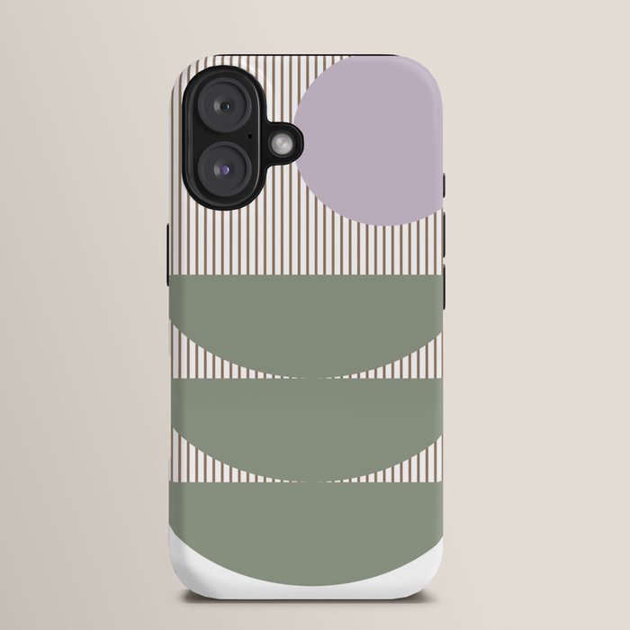 Lines and Shapes in Moss and Lilac iPhone Case Gallery Image 13