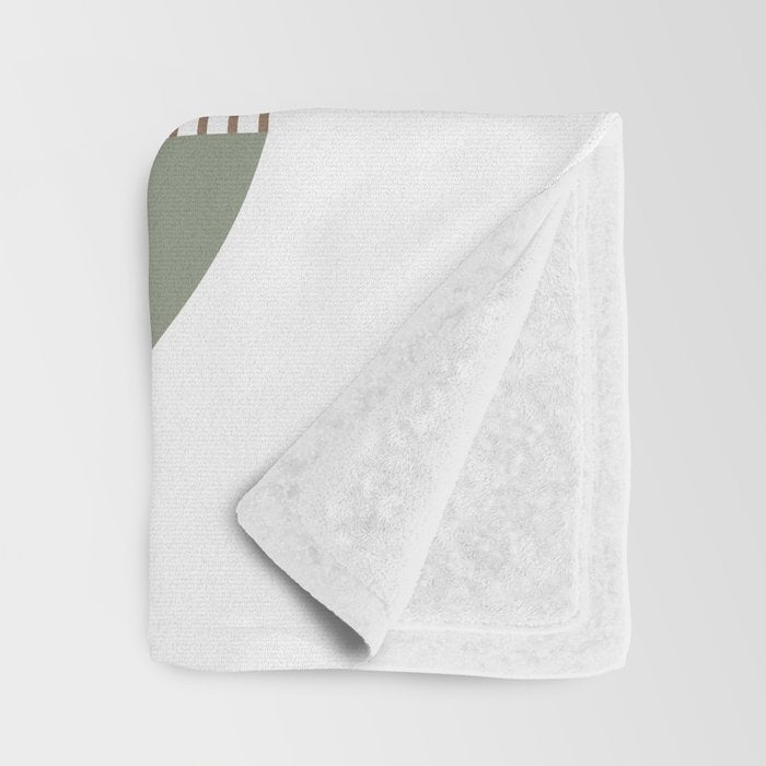 Lines and Shapes in Moss and Lilac Throw Blanket Gallery Image 3