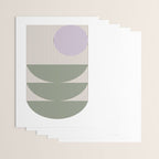 Lines and Shapes in Moss and Lilac Wrapping Paper Gallery Image 3